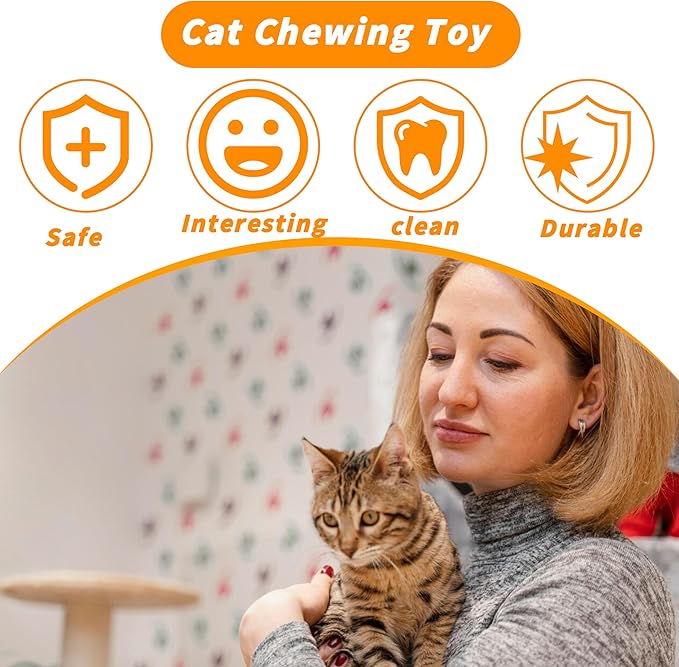 3pcs Safe Cat Rope Toy,Teeth Clean Toy for Cat, Cat Chew Toys for Indoor Cat,Kitten Interactive Toys