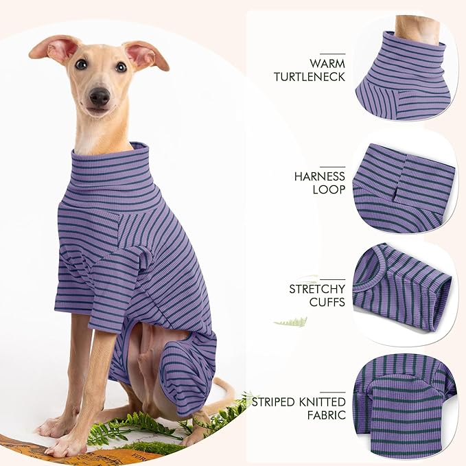 Dog Sweaters for Small Dogs Girls Boys, Striped Pet Sweaters for Fall Winter Dog Clothes, Turtleneck Pullover Knitwear for Small Medium Large Dog- ( Available in multiple colors)