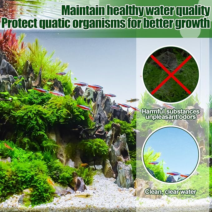 Pangda 8 Pcs Carbon Filter Foam Pad Compatible with U3 Range of Internal Underwater Sponge Aquarium Underwater Filter Accessories for Internal Replacement Aquarium Fish Tank