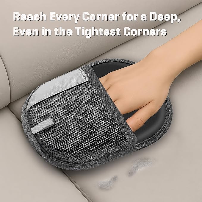 Pet Hair Remover Gloves for Cats & Dogs, Electrostatic Pet Hair Removal Gloves Brush for Pets Hair, Upgraded Animal Fur Removal Tool, Reusable Cats & Dogs Grooming Gloves for Hair Removal (2)