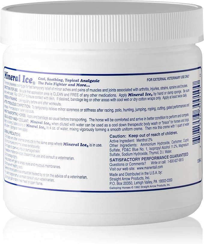 Mineral Ice Therapeutic Pain Reliever for Horses 16 Ounce