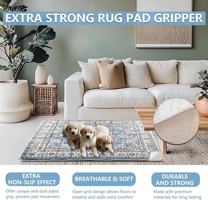 Washable Thickened Pee Pads for Dogs, 2 Pack (36"x42") Upgrade Reusable Puppy Pads with Non-Slip Rug, Super Absorbent Leakproof Puppy Training & Whelping Pads for Dogs, Doggie