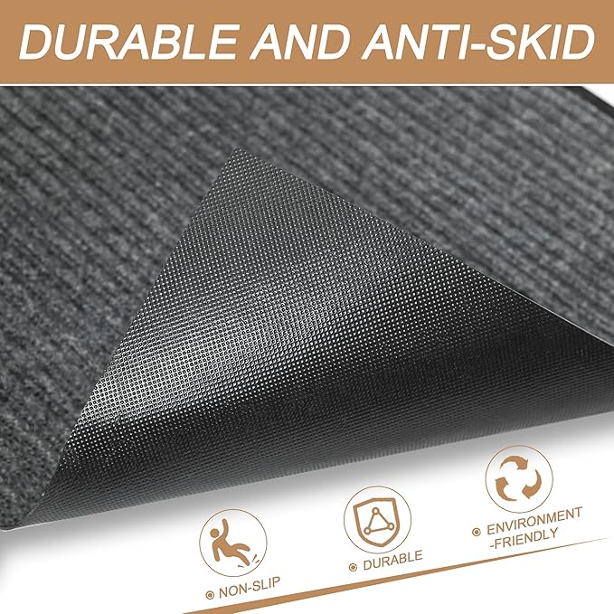 Front Door Mat Outside Entrance, 120" x 36" Sturdy Indoor Outdoor Mats for Entryway, Low Profile Welcome Doormat for Home Entrance, Non Slip Shoe Scraper Mat, Ideal for High Traffic Area