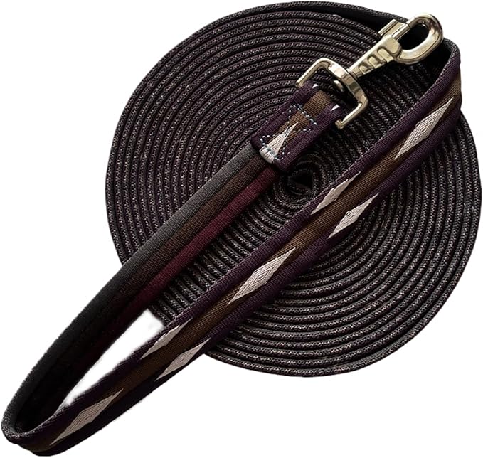 Premium Horse Training Lunge Line with Alloy Trigger Buckle for Accurate Equestrian Training of 26 Foot (8 Meters)