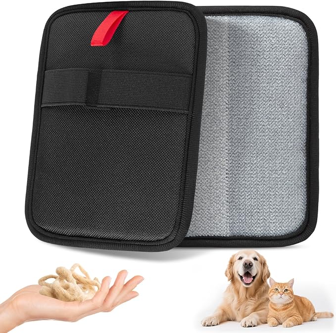 Pet Hair Remover, Electrostatic Pet Hair Removal Gloves, Reusable Cat & Dog Hair Remover for Couch, Furniture, Carpet, Curtain, Upgraded Animal Fur Removal Tool, Cat Grooming Gloves-1 PCS