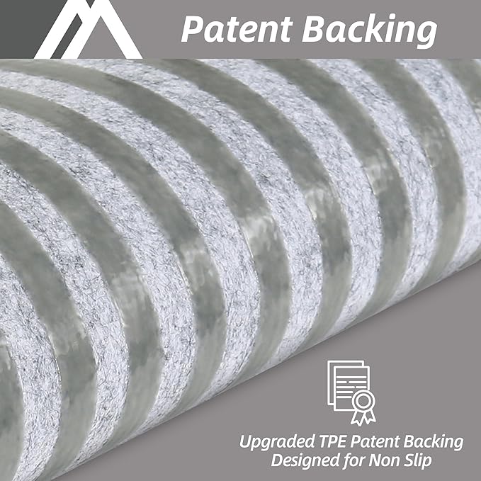 COSY HOMEER Edging Stair Treads Non-Slip Carpet Mat 28inX9in Indoor Stair Runners for Wooden Steps, Edging Stair Rugs for Kids and Dogs, 100% Polyester TPE Backing (7pc, Grey)