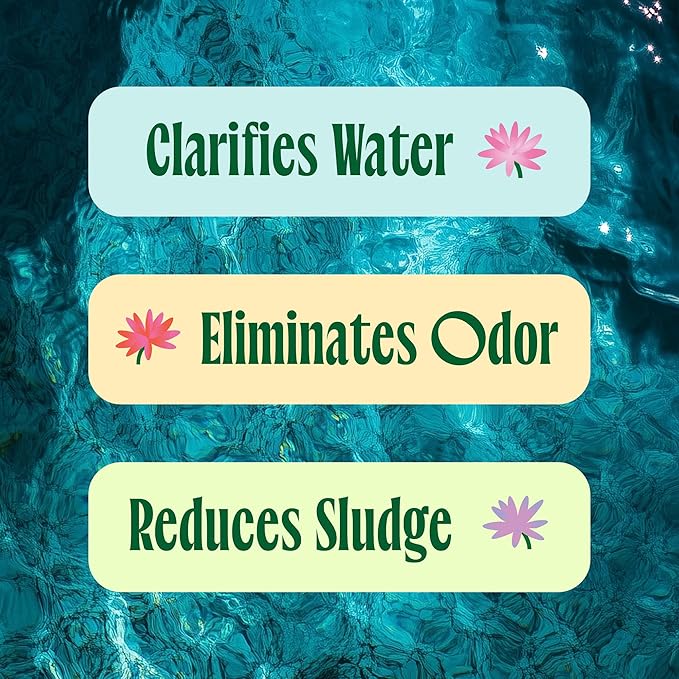 Pond Water Treatment Pods - 2X Strength Beneficial Pond Water Treatment w/Barley Straw for Reducing Sludge and Odors in Koi Ponds and Natural Ponds - Safe for Fish, Pets, & Swimming - 5lb.