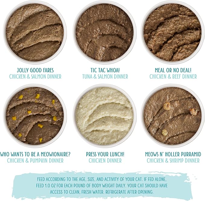 Weruva Wet Cat Food, The Mix and Match Game Pate Variety Pack, 3oz Can, Pack of 18