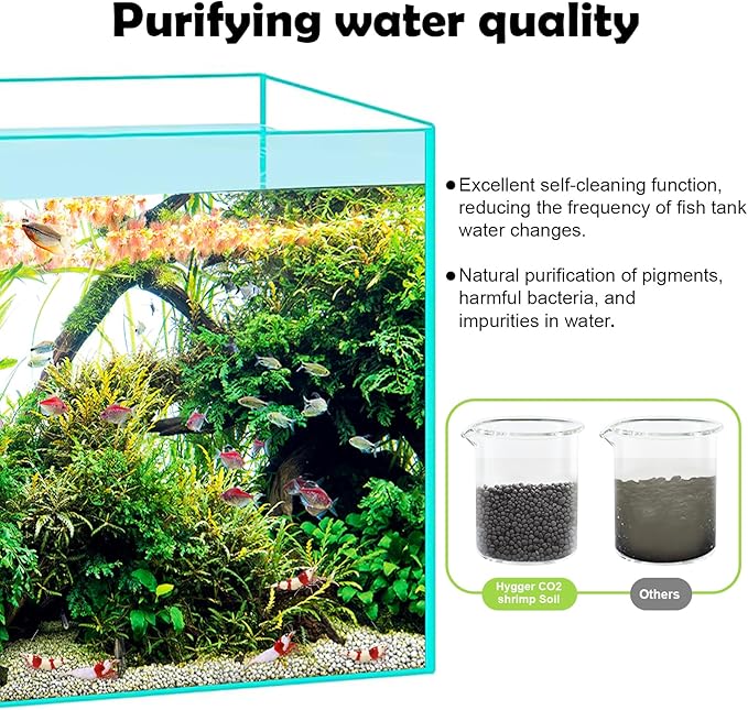 Shrimp Soil Water Grass Mud for Aquarium Fish Tank Aquascaping - Aquarium Substrate Soil for Shrimp Breeding and Plant Growth, No Washing Needed(13.2, Pounds)