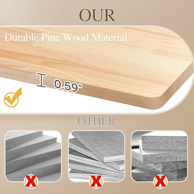 Cat Wall Shelves, Cat Wall Furniture Pine Wooden Feline Shelf, 16 Piece Shelves and Perches with Bowl, Warmer Mat, Condos, House, Steps and Cat Scratcher