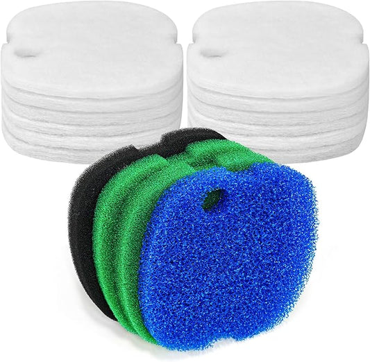 Canister Filter Pads Compatible with SUNSUN HW-302 /505A and Aqua top CF-300 Canisters Filters Sponges Replacement for Polar Aurora 265GPH Canister Filter for Aquarium Fish Tank and Turtle Tank -16PCS