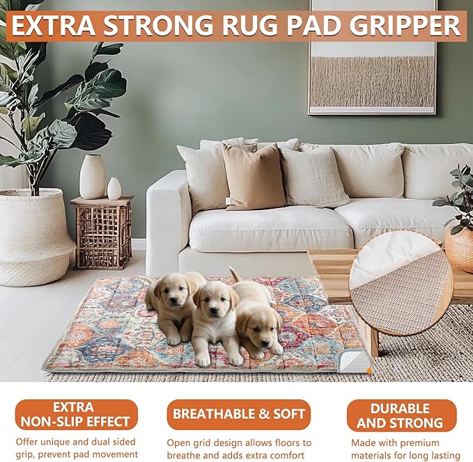 Washable Thickened Pee Pads for Dogs, 2 Pack (36"x42") Upgrade Reusable Puppy Pads with Non-Slip Rug, Super Absorbent Leakproof Puppy Training & Whelping Pads for Dogs, Doggie