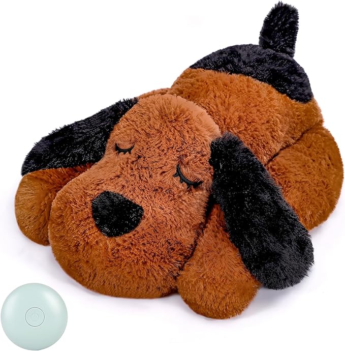 Heartbeat Puppy for Dogs, Heartbeat Helps for Dog Anxiety Relief and Calming Aid, Puppy Heartbeat Stuffed Animal Anxiety Calming Behavioral Aid Puppy Heartbeat Toy Sleep aid for Dogs Cats Pets