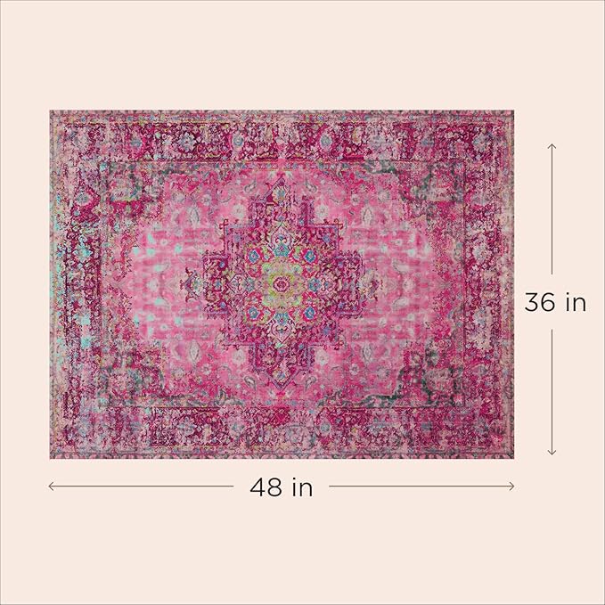 LOVEWAG Washable Dog Pee Pads, 36" x 48", Waterproof, Non-Slip, Super Absorbent, Reusable Machine-Washable, 2-Pack (Mystic Fuchsia)