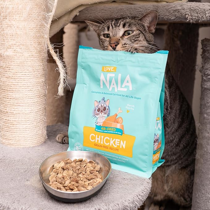LOVE, NALA - Chicken Air Dried Cat Food - Award Winning - Made in USA - Complete & Balanced Cat Food for All Life Stages- 1 Bag - 1 lb.