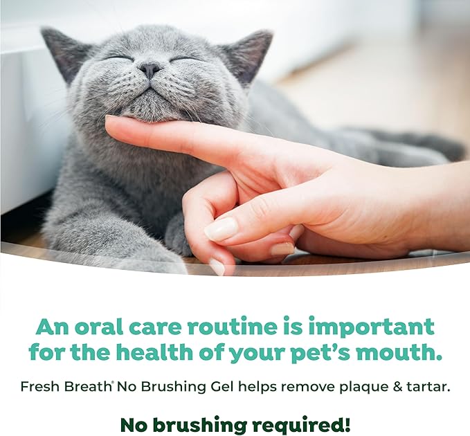 TropiClean Fresh Breath Cat Toothpaste for Teeth Cleaning, Breath Freshener, Easy to Use Plaque & Tartar Remover Gel, No Toothbrush Needed, 2oz.
