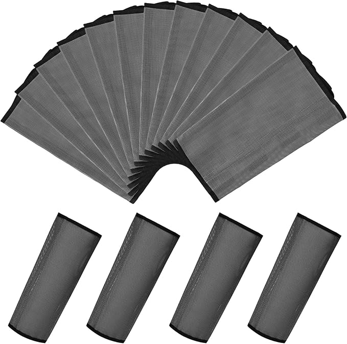 Jexine 12 Fly Boots for Horse Set of 12 Loose Breathable Mesh Horse Fly Sheets Protective Horse Leg Wraps Leggings for Preventing Flies and Mosquitoes Bites (Gray)