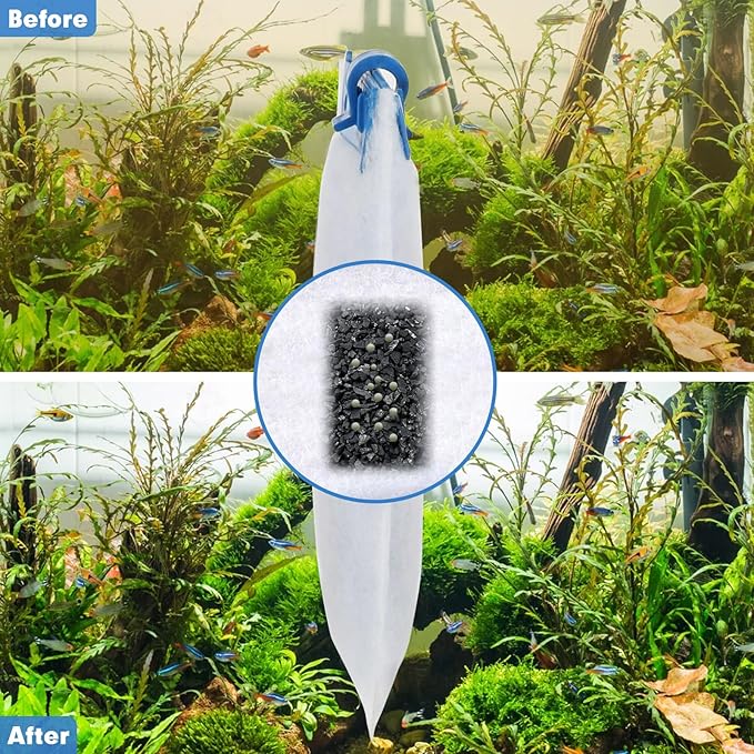 fishkeeper 16 Pack Large Filter Cartridges Compatible with Tetra Whisper Bio-Bag Filters Replacement Filter Cartridges for Whisper Power Filters 20i/40i /IQ20/30/45/60 PF20/30/40/60(Ready to Use)