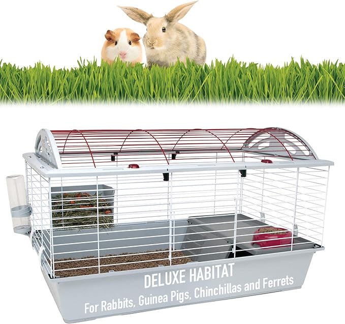 Living World - Deluxe Hybrid Habitat, Large - Rabbit, Guinea Pig, Chinchillas, and Small Animal Cage