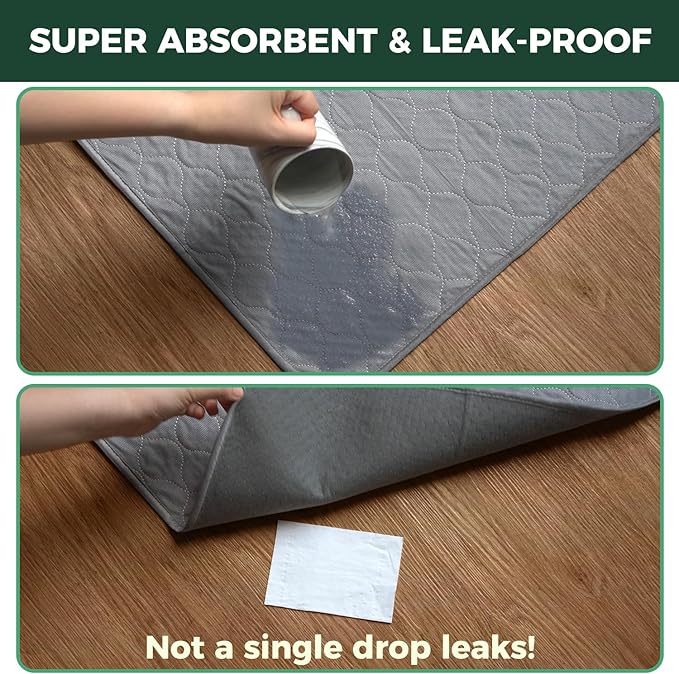 FXW Washable Pee Pads for Dogs, Puppy Pads with Super Absorbent, Specifically Designed for FXW Rollick/Homeplus 24inch 6 Panels Dog Playpen, 31" Hexagon, Gray, 1 Pack