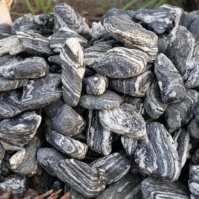 Natural Aquarium Stones Silver Seiryu Rock Mountain Stone for Aquariums and Terrariums Animal Feeding Box, Micro Landscape, Stone Landscape and Bonsai.(20lb 2-9inch 7-8Pcs)