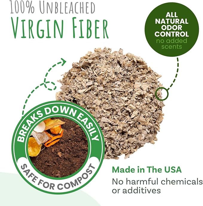 Small Pet Select Premium Small Animal Bedding, Natural Soft Paper Bedding for Small Indoor and Outdoor Pets, Made in USA, 56 L Pack,Beige