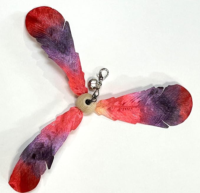 Interactive Cat Teaser Wand with Feather Attachments, Multi-Color Toys, 8 Piece Set