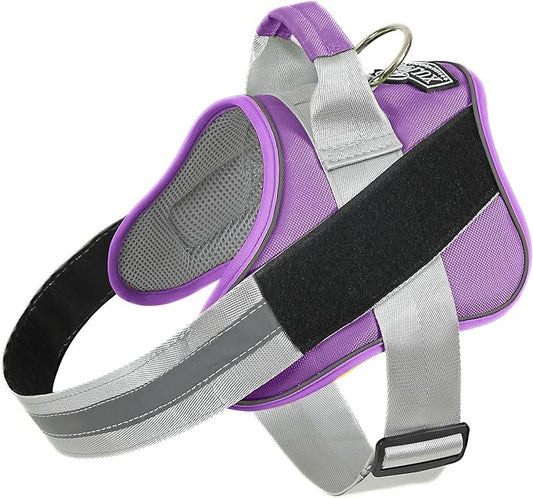 Bolux Dog Harness, No-Pull Reflective Dog Vest, Breathable Adjustable Pet Harness with Handle for Outdoor Walking - No More Pulling, Tugging or Choking (Lavender, X-Small (Pack of 1))