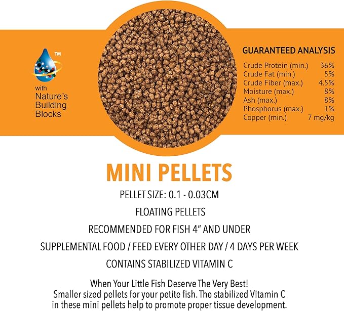 MICROBE-LIFT MLLMPLG Mini Floating Fish Food Pellets for Ponds, Water Gardens, and Fountains, for Small Live Goldfish and Koi, 6 Pounds, Black