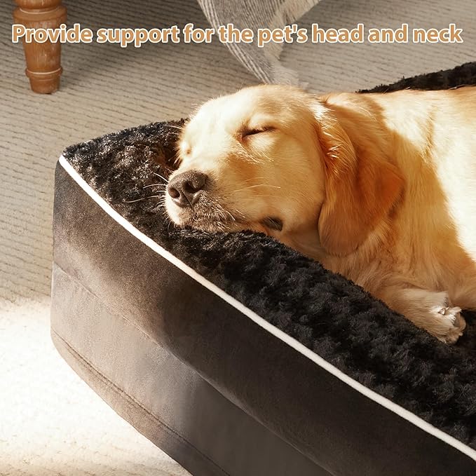 BFPETHOME Orthopedic Dog Beds for Large Dogs-Waterproof Sofa Pet Bed with Removable Washable Cover, Big Dog Bed with Waterproof Lining and Nonskid Bottom,Pet Bed for Large Dogs