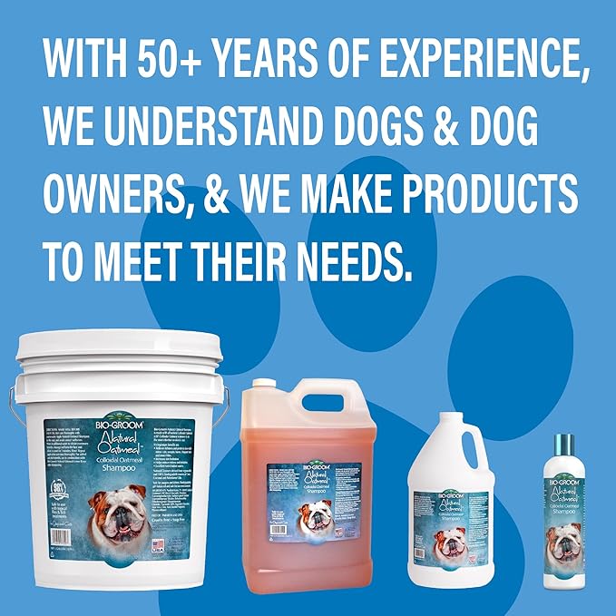 Bio-Groom Oatmeal Dog Shampoo-for Allergies and Itching, Cruelty-Free, Dog Bathing Supplies, Puppy Shampoo for Sensitive Skin, Made in USA, Anti-Itch Dog Products-2.5 Gallons