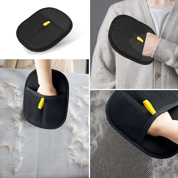 Cat Grooming Gloves, Pet Hair Removal Glove for Cats & Dogs, 2025 New Upgrade Efficient Grooming Gloves for Pet Hair, Reusable Pet Hair Glove