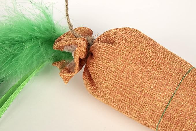 SmartyKat Kolossal Karrot Crinkle Kicker Catnip Cat Toy - Orange, Jumbo