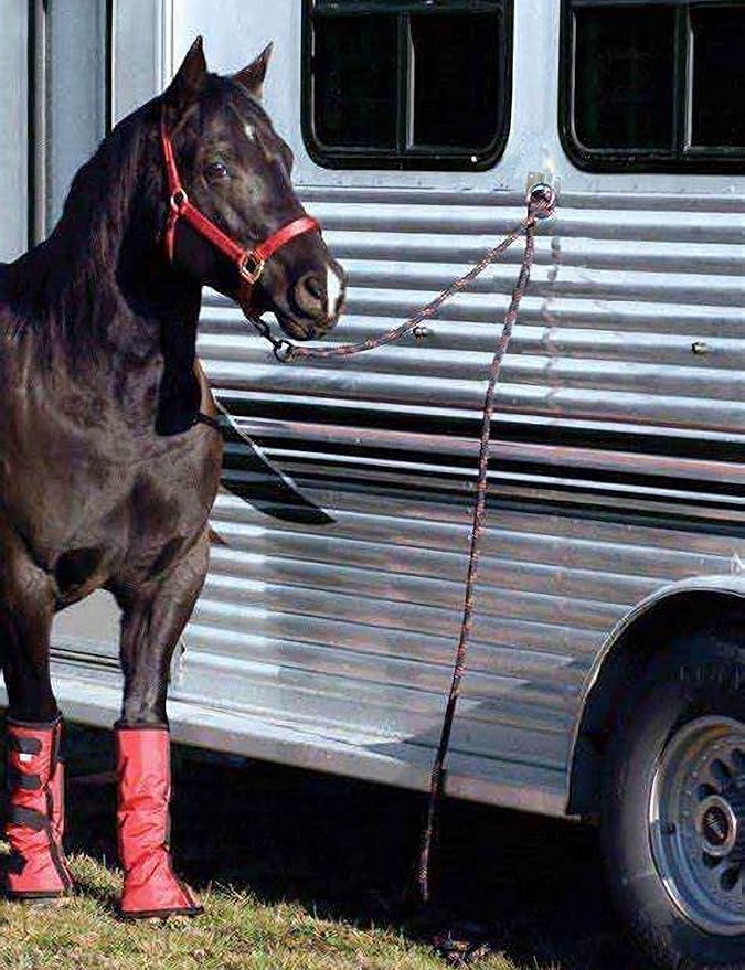 Cross Tie Ring for Horses, Block Tie Ring for Horse Stall/Stable, Tie Down Horse Barn Supplies (4 Pack)