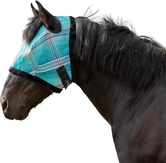 Kensington UV Fly Mask with Fleece Trim - Protective Mask with Dual Ear Opening Size: XXL Color: 2021-Atlantis