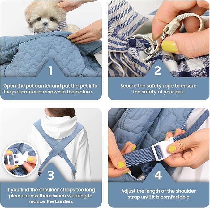 Pet Carrier Backpack, Adjustable Pet Front Cat Dog Carrier Backpack Travel Bag for Small Medium Dogs Cats and Rabbits, Safety Strap with Removable Bottom Plate for Camping Hiking Traveling