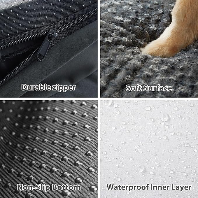 BFPETHOME Orthopedic Dog Beds for Large Dogs-Waterproof Sofa Dog Bed with Removable Washable Cover, Large Pet Bed with Waterproof Lining and Nonskid Bottom, Pet Bed for Dogs