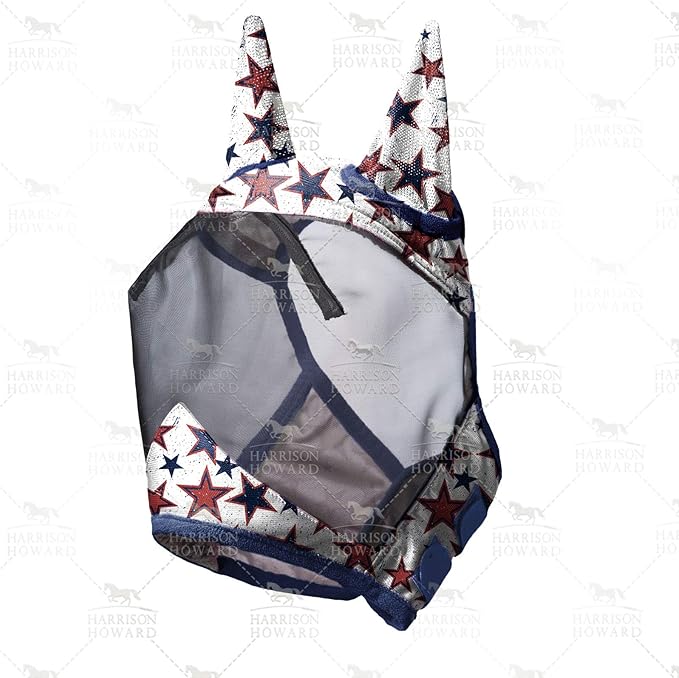 Harrison Howard LumiVista Horse Fly Mask Standard with Ears UV Protection for Horse Dream Star M Cob