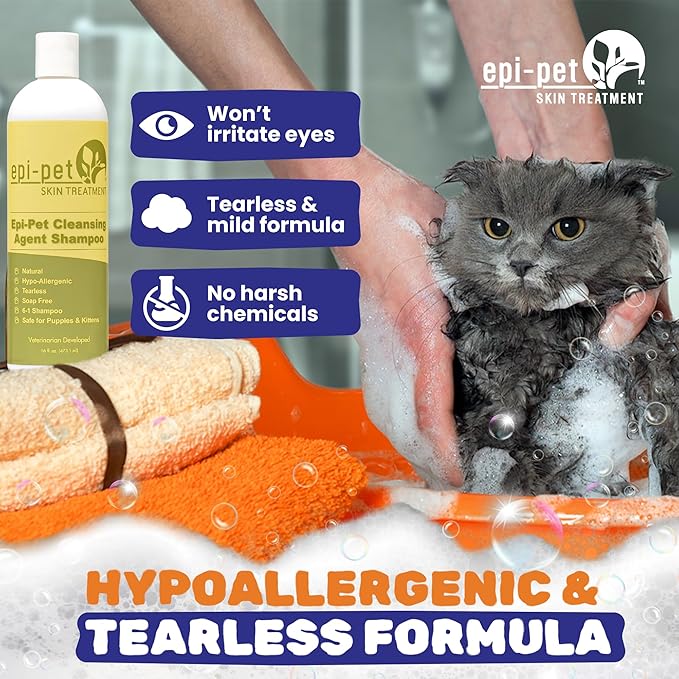 Puppy Safe 6in1 Pet Shampoo, Shampoo for Dogs with Deshedding Coat, Dry Itchy Skin, Hypoallergenic and Sensitive Skin, Scented Vanilla and Lavender (16 Fl oz (Pack of 2), 16 Fl oz)