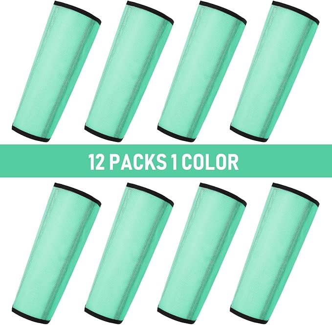 Jexine 12 Fly Boots for Horse Set of 12 Loose Breathable Mesh Horse Fly Sheets Protective Horse Leg Wraps Leggings for Preventing Flies and Mosquitoes Bites(Green)