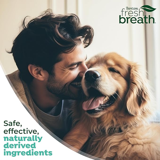 TropiClean Fresh Breath Dental Foam Spray for Dogs & Cats | Quick Breath Freshener and Teeth Cleaning Solution | Made in The USA | 4.5oz.