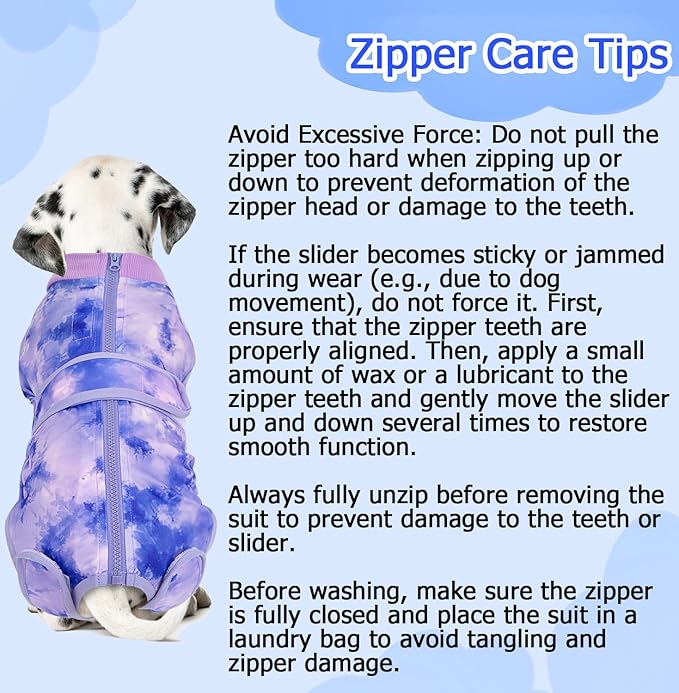 Lukovee Recovery Suit for Dogs, Zipper On Recovery Suit for Female Male Dog, Onesie Abdominal Wounds Cone E-Collar Alternative Prevent Licking Spay Recovery Suit (XL,2TPU)