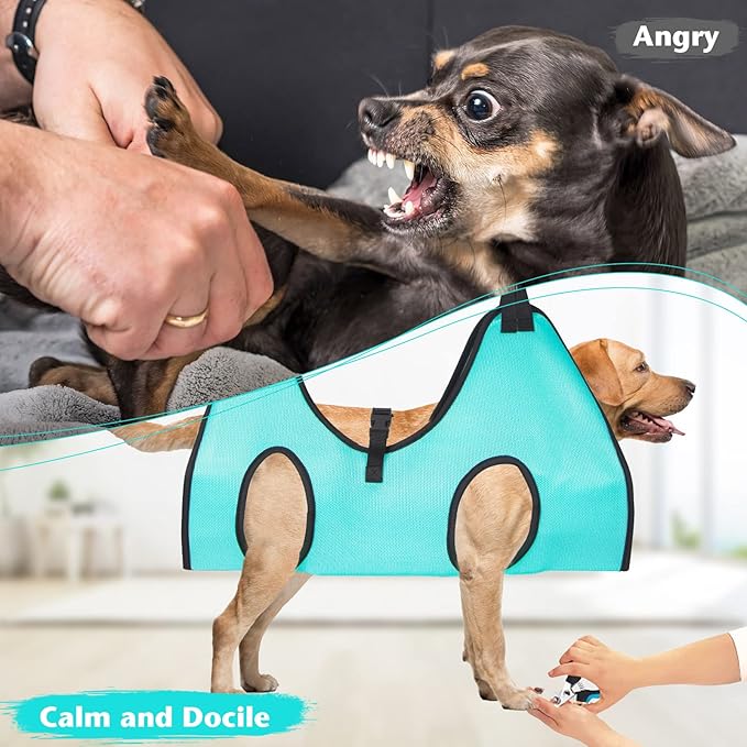 Dog Grooming Hammock - Upgrade Pet Grooming Harness for Nail Trimming (L 50lb), Dog Sling for Nail Clipping, Dog Hanging Holder Hanger for Cutting Nail with Nail Clippers