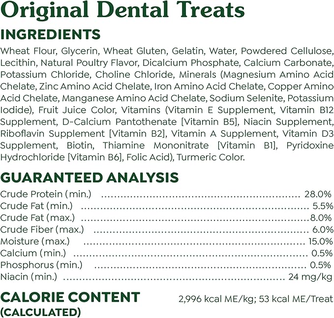 Greenies Original Teenie Dental Dog Treats, 6 oz. Pack (22 Treats)
