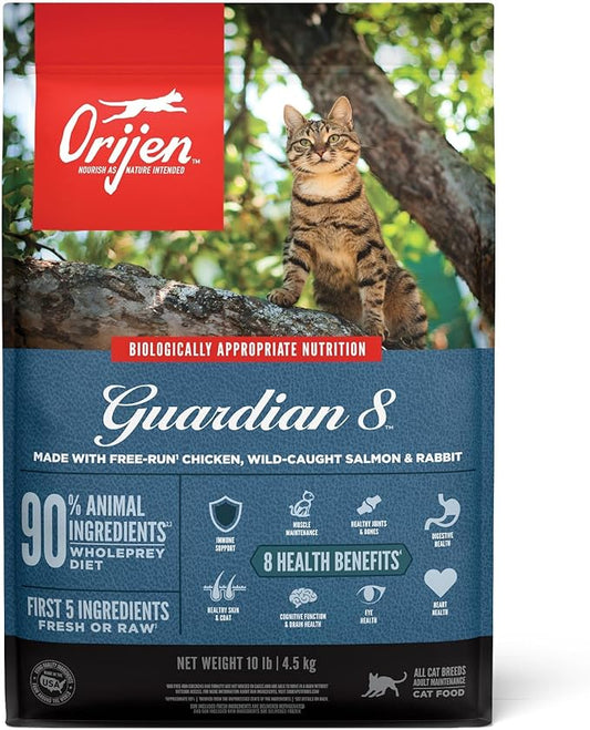 ORIJEN Guardian 8 Grain Free High Protein Premium Dry Cat Food 10lb Bag