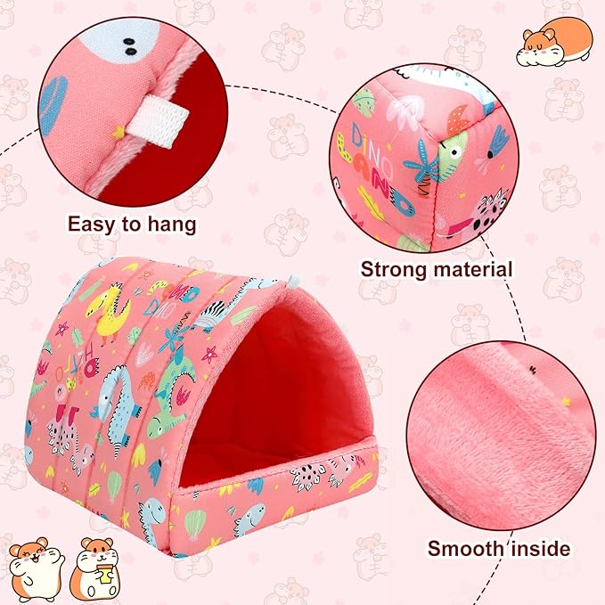 UPINS Guinea Pig Bed, Guinea Pig Hideout Washable Small Animal House Cage Accessories for Dwarf Rabbits Chinchillas Hamsters Hedgehogs Ferrets Bearded Dragons and Rats