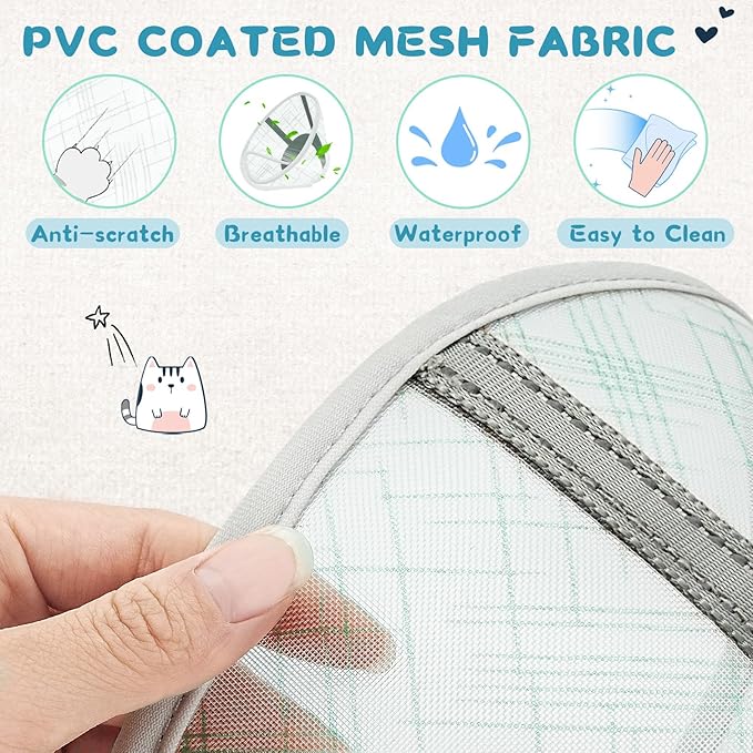 Supet Cat Cone Collar Soft to Stop Licking Scratching, Breathable Comfortable Mesh Recovery Cone for Cats After Surgery Neuter, Lightweight E Cone Collar Alternative (M)