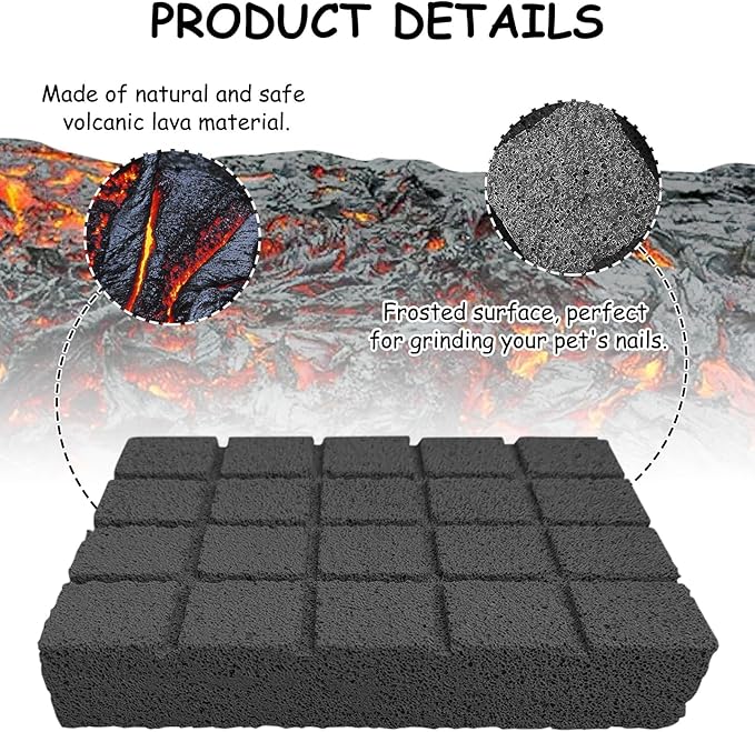 Hamiledyi 4PCS Rabbit Scratching Pads Bunny Lava Grinding Claw Pads Small Animal Foot Pads Hamster Scratch Board Chew Toys for Gerbil Chinchilla Hedgehog Guinea Pig Cage Accessories