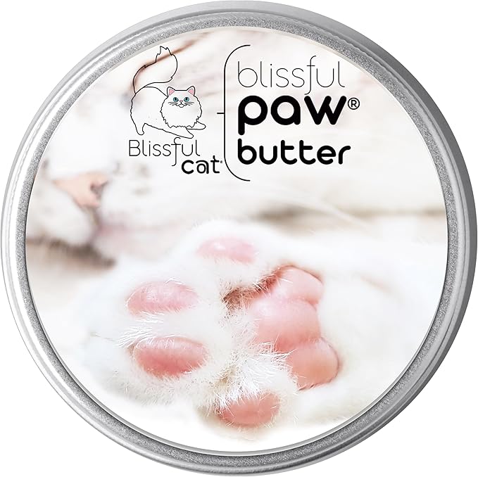 The Blissful Cat Paw Butter, Moisturizer for Dry Paw Pads, Softens and Protects a Rough Paw, Versatile, Lick-Safe Cat Paw Balm, 1 oz.
