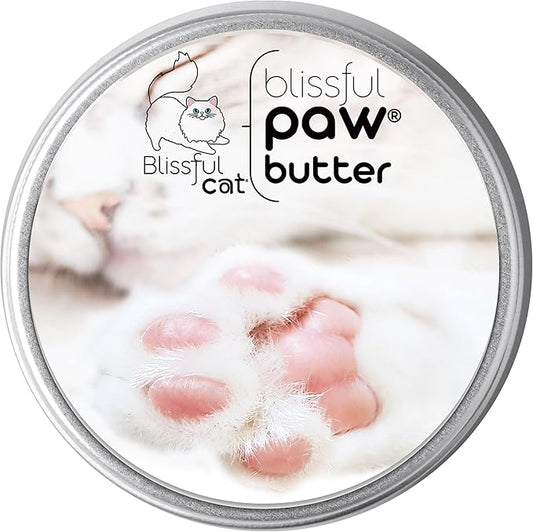 The Blissful Cat Paw Butter, Moisturizer for Dry Paw Pads, Softens and Protects a Rough Paw, Versatile, Lick-Safe Cat Paw Balm, 1 oz.
